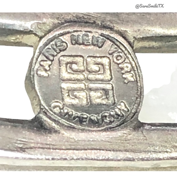 GIVENCHY Authentic Antiqued-Finish Silver-Tone Grecian Bangle Bracelet - Picture 6 of 9